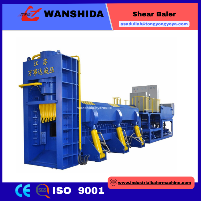 Wanshida Y83Q-4000L Hydraulic Shear Baler 400-Ton Heavy-Duty Scrap Metal Cutting and Baling Machine