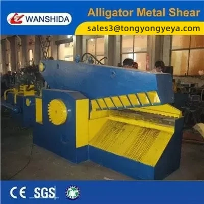 Công nghiệp 4000kN Alligator Shear để cắt thép phế liệu 90×90mm và Φ100mm Round Bar